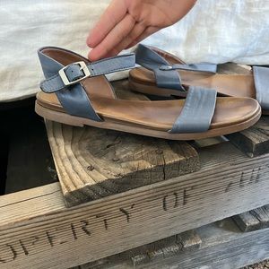 Women’s Rock & Candy blue leather sandals